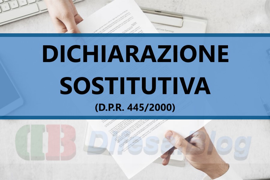 dichiarazione sostitutiva